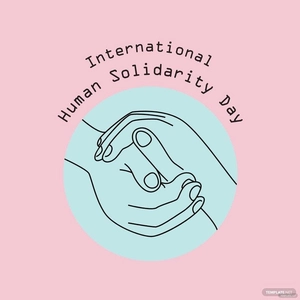 International Human Solidarity Day Drawing Vector