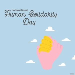 International Human Solidarity Day Cartoon Vector
