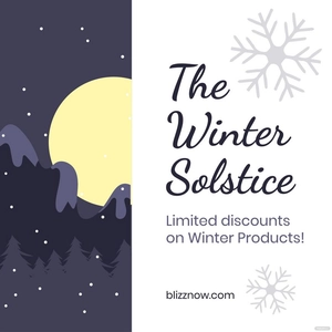 Winter Solstice Flyer Vector