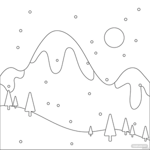 Winter Solstice Drawing Vector