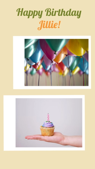 Polaroid Birthday Template