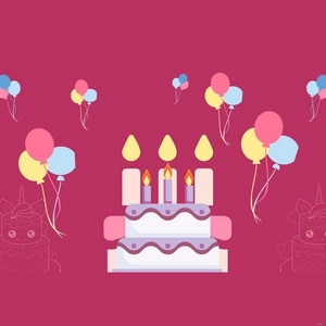 Girly Birthday Background