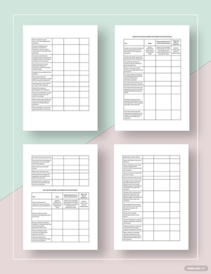 Restaurant Pre Opening Checklist Template