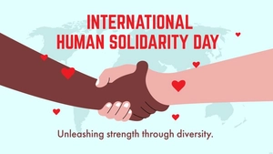 International Human Solidarity Day Flyer Background