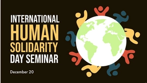 International Human Solidarity Day Invitation Background