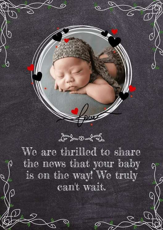 Chalkboard Baby Announcement