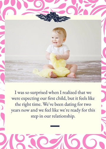 Free Expecting Baby Announcement Template to Edit Online