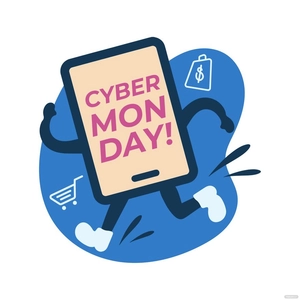 Cyber Monday Cartoon Vector