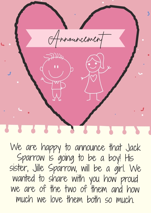 Baby Gender Announcement