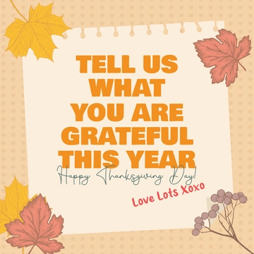 Free Thanksgiving Day Facebook Ad Banner Template to Edit Online