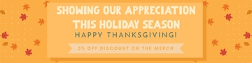 Free Thanksgiving Day Twitch Banner Template to Edit Online