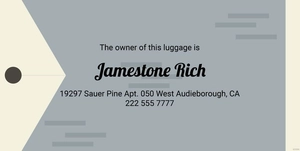 Modern Luggage Tag Template