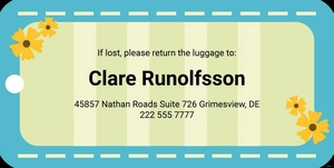 Round Luggage Tag Template