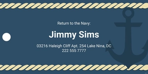 Navy Luggage Tag Template
