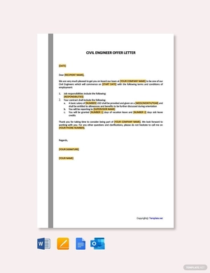 Sample Civil Engineer Offer Letter