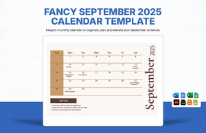 Fancy September 2025 Calendar