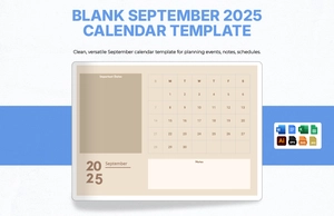 Blank September 2023 Calendar Template Blank September 2023 Calendar Template