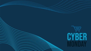 Cyber Monday Blue Background