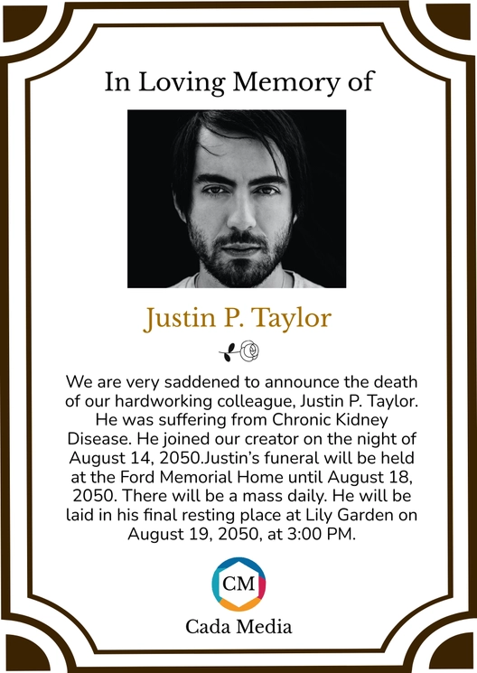 Employee Death Announcement
