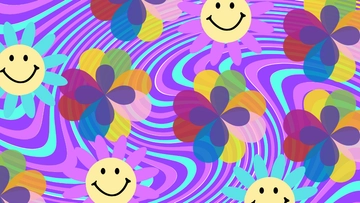 Free Trippy Flower Background Template to Edit Online