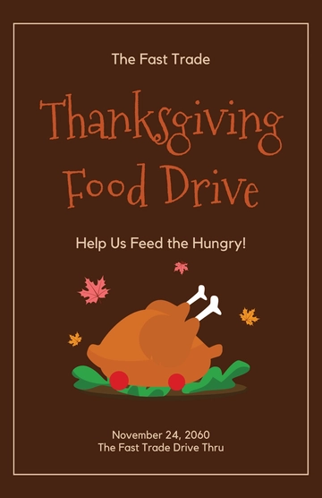 Free Thanksgiving Day Event Poster Template to Edit Online
