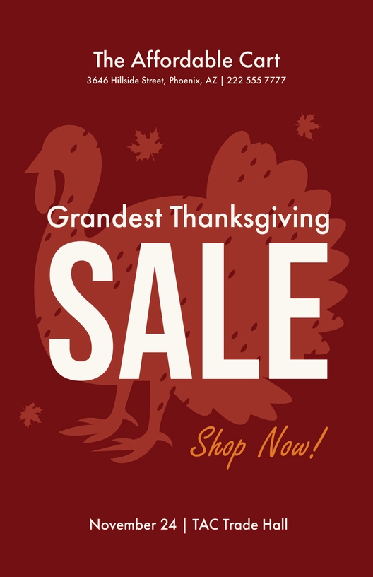 Thanksgiving Day Advertisement Poster