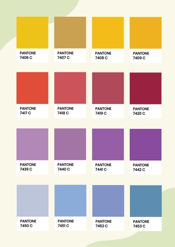 Free Pantone Coated Color Chart Template to Edit Online