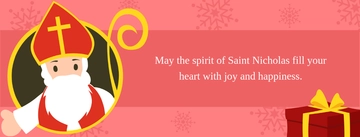 Free Saint Nicholas Day Facebook Cover Banner Template to Edit Online