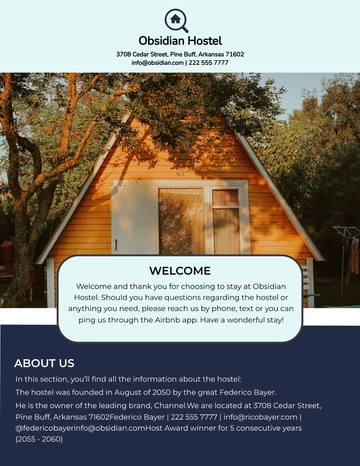 Free Airbnb Welcome Book Template to Edit Online