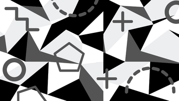 Free Black And White Geometric Background Template to Edit Online