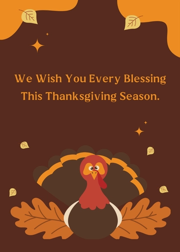 Free Thanksgiving Day Wishes Template to Edit Online