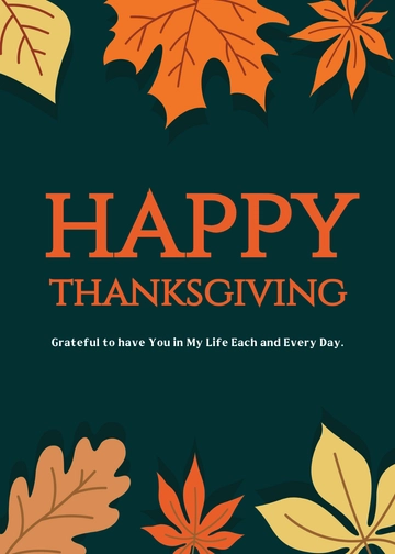 Free Thanksgiving Day Best Wishes Template to Edit Online