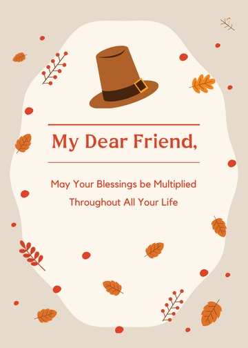 Free Thanksgiving Day Wishes For Friend Template to Edit Online