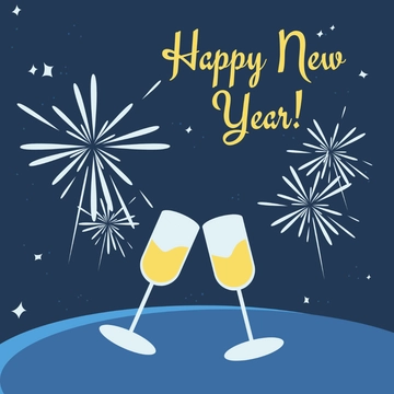 Free New Year's Eve Clipart Template to Edit Online