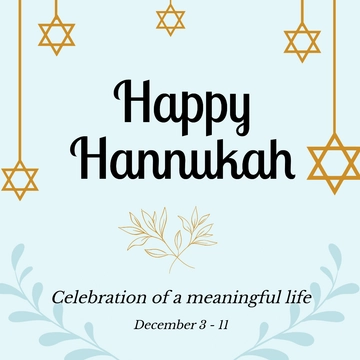 Free Hanukkah Instagram Post Template to Edit Online