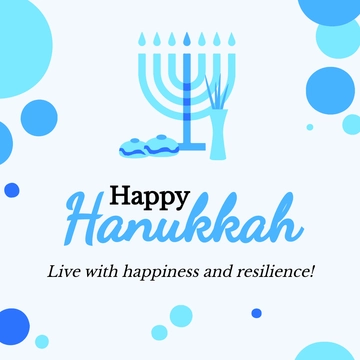 Free Hanukkah FB Post Template to Edit Online
