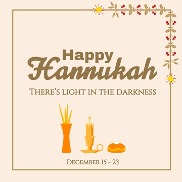 Free Hanukkah Whatsapp Post Template to Edit Online