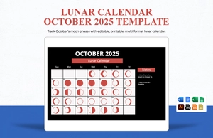 Lunar Calendar October 2025