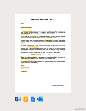 Restaurant Disciplinary Letter