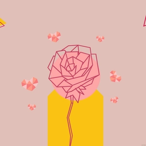 Rose Gold Geometric Background