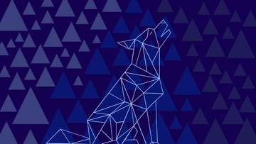 Free Dark Blue Geometric Background Template to Edit Online