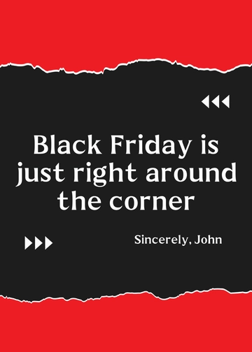 Free Black Friday Greeting Template to Edit Online