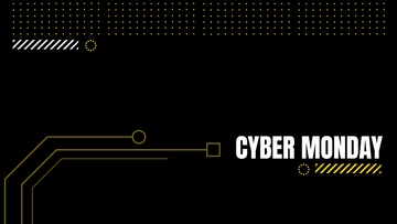 Free Cyber Monday Gold Background Template to Edit Online