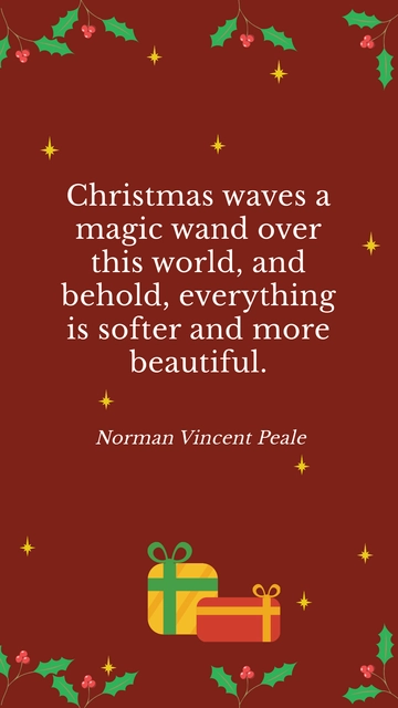 Free Christmas Waves a Magic Wand: Everything Becomes Beautiful Quote Template to Edit Online