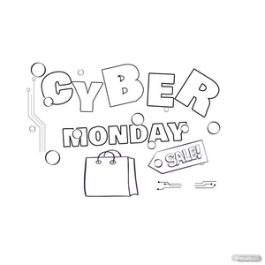 Cute Cyber Monday Drawing