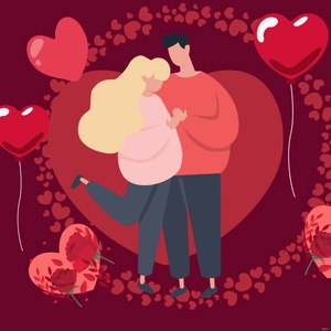 Red Love Background