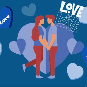 Blue Love Background