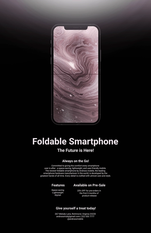 Smartphone Product Sell Sheet Template