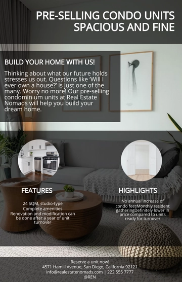 Free Real Estate Product Sell Sheet Template to Edit Online