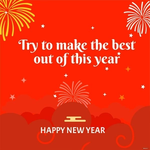New Year's Day Wishes Vector